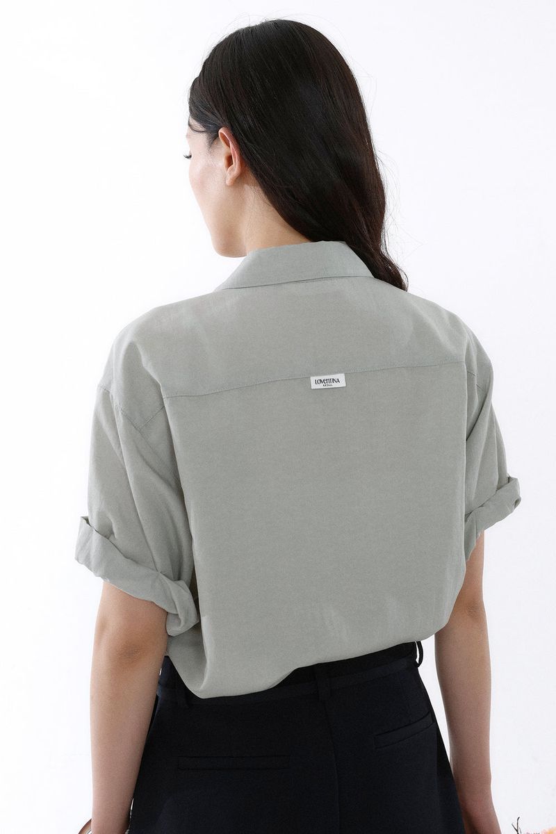 SUMMER ROLL-UP SHIRT_LIGHT KHAKI