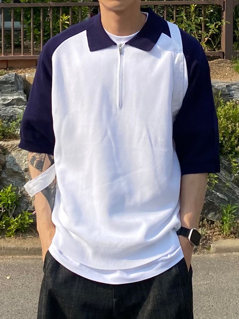 half knit zip up 3C