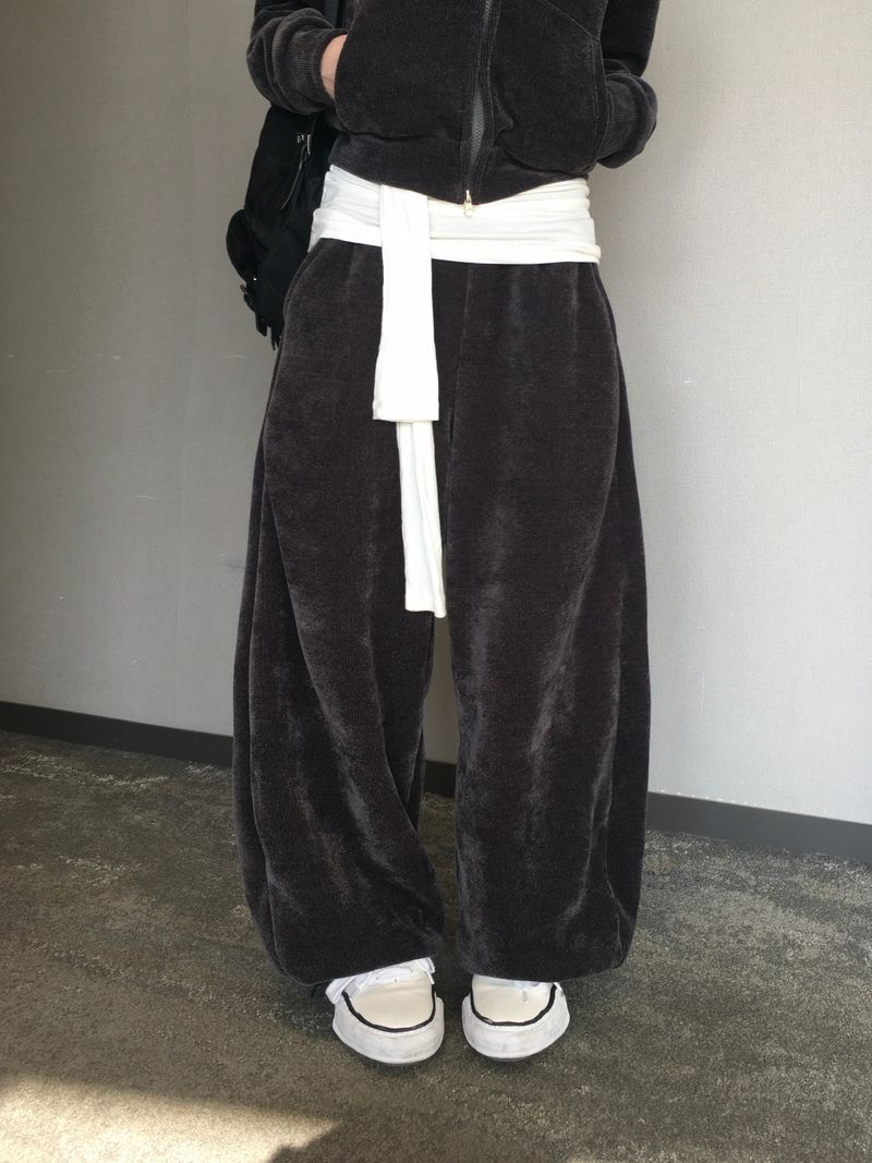 Acorn Velvet Wide Pants (3c)
