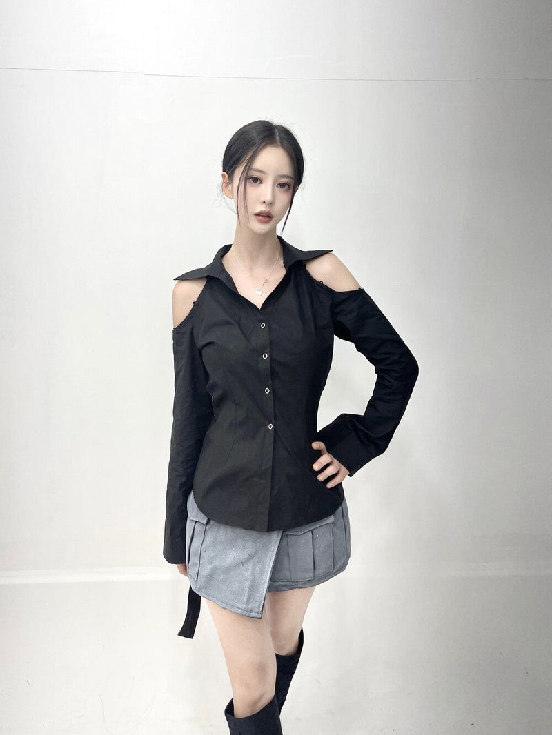 1030. Gradation wrap belt mini sk (2color)