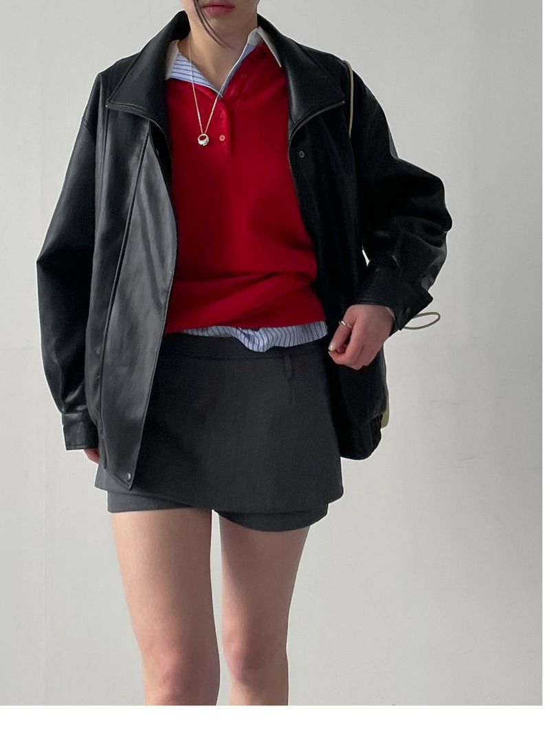 INCHANT ME（インチャントミー）の「Verdi Flap Overfit Leather Blouson（Jackets/Outerwear）」