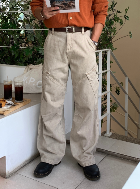 LOOKPLE（ルックプル）の「ノーメースウォーメッドダイアゴナルポケットカーゴパンツ（パンツ）」