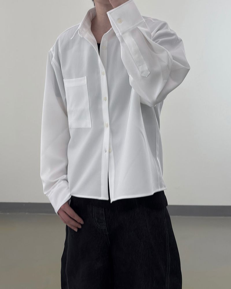 Aon Basic Cropped Shirt