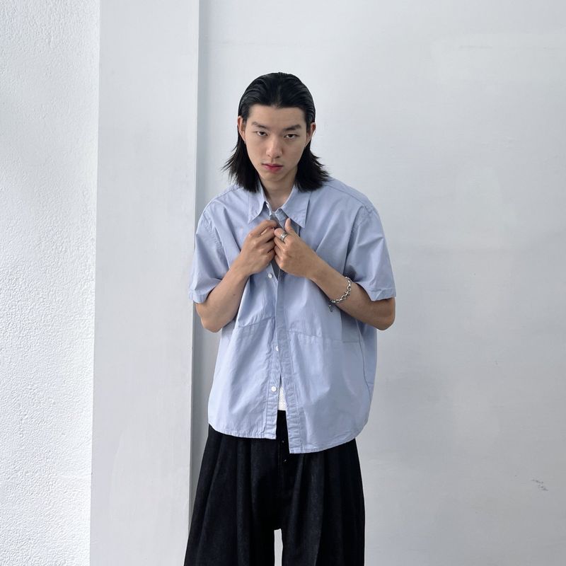 Structured Diagonal Seam Shirt