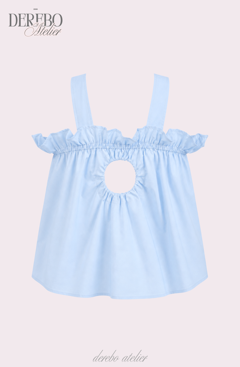 neck halter frill sleeveless top blouse