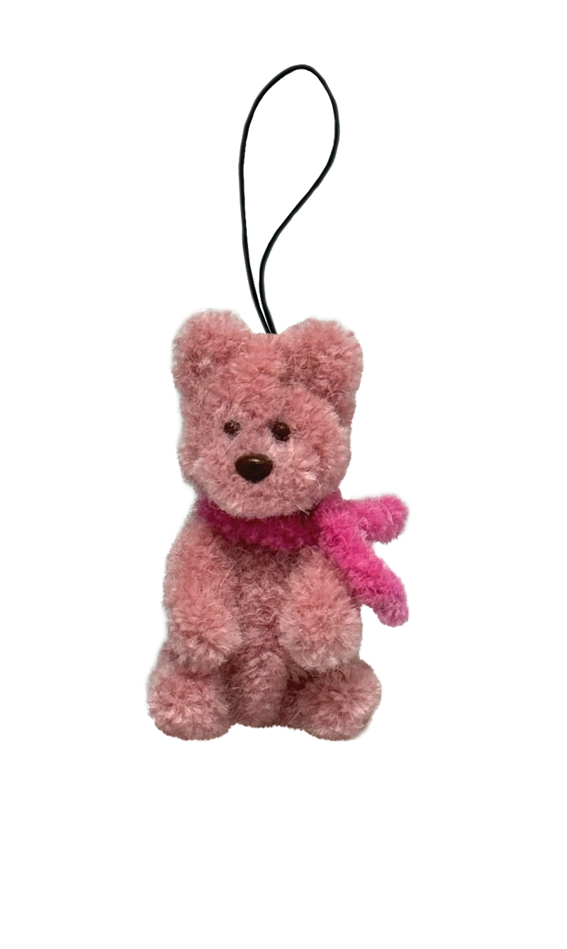 [made] pink bear keyring