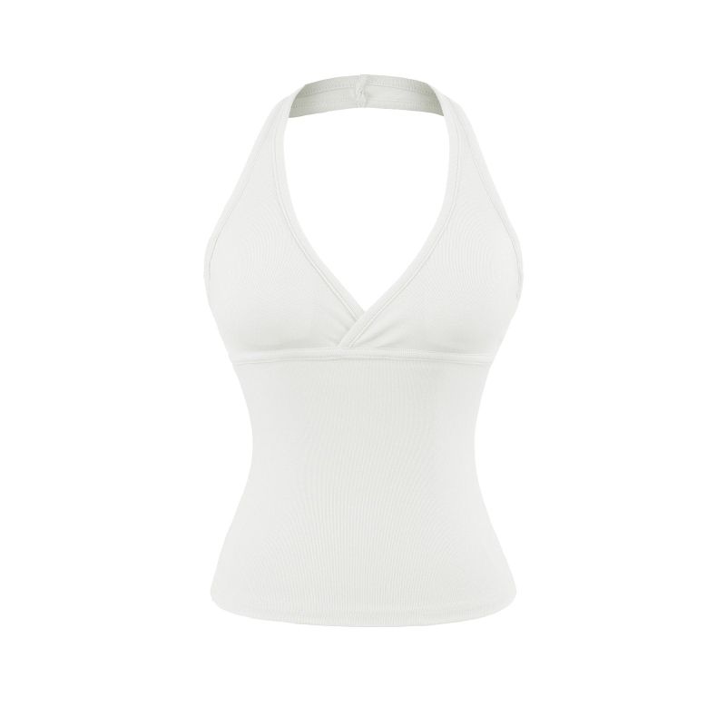 Rosie Deep V Halter Sleeveless