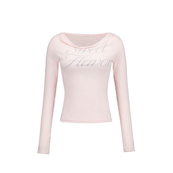 SWEET FLAVOR DRAPED TEE [3 COLORS]
