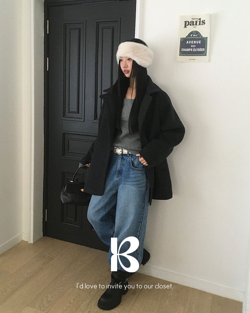 [ORIGINAL] HOLES HIGH NECK MEDIUM COAT