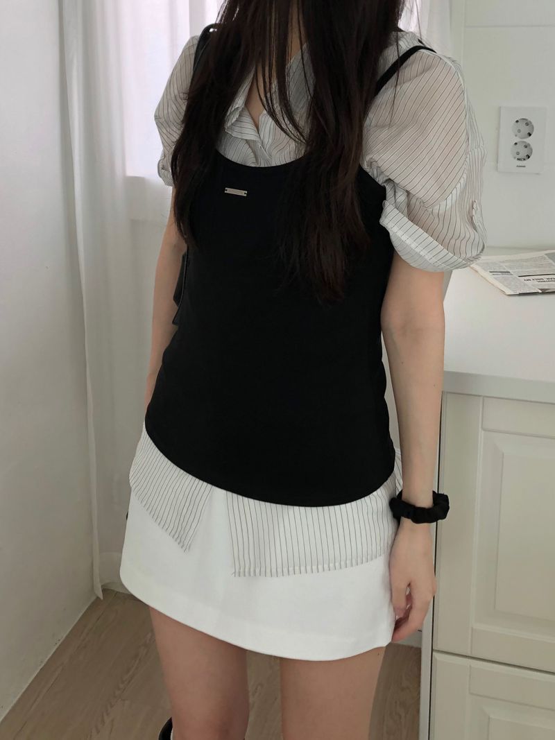 Shape Stripe Shirt (2 colors)