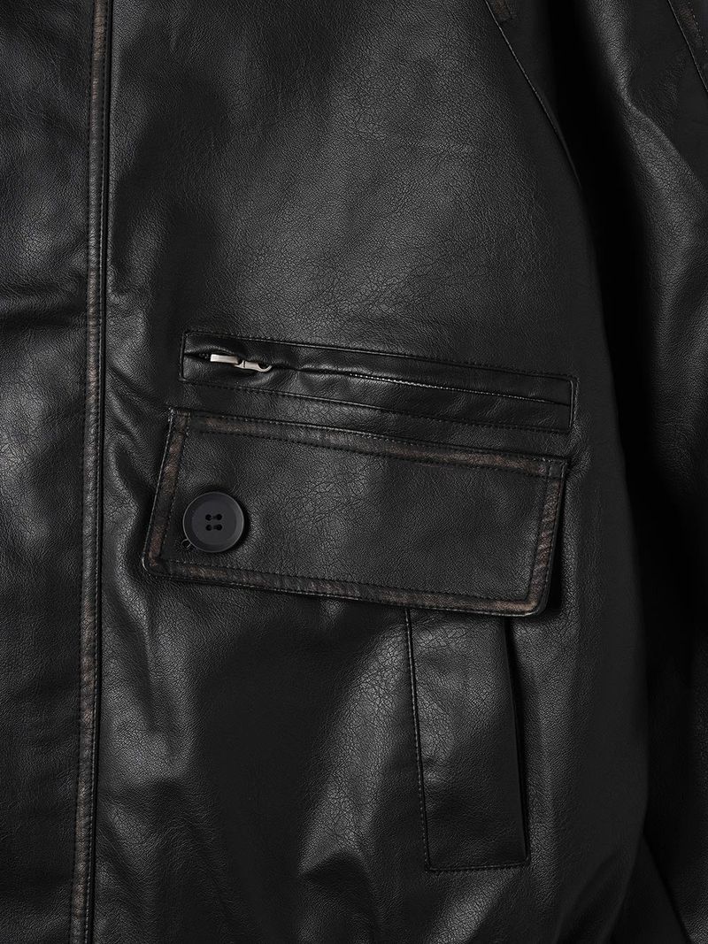 ASCLO Raven Washing Leather Jacket (2color)