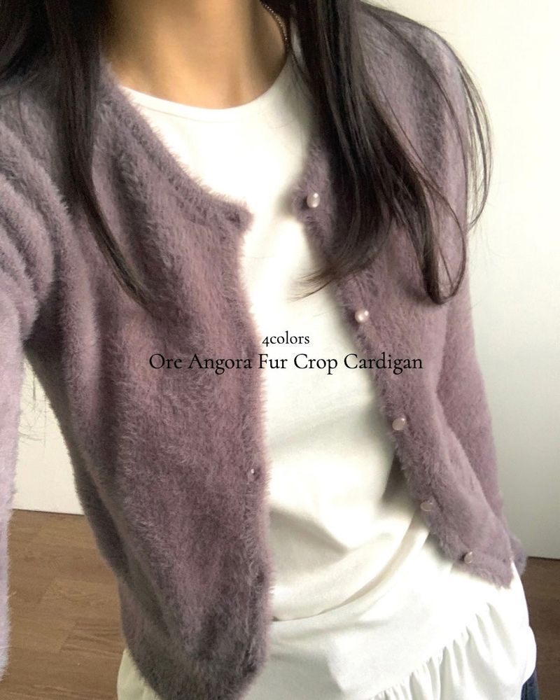Ben Away(ベンアウェイ)の「Ore Angora Fur Crop Cardigan 2C(Tops)」