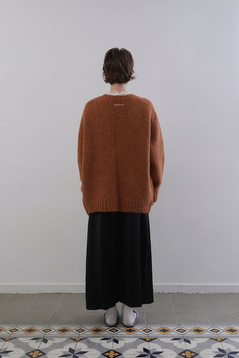 Softy alpaca cardigan_orange