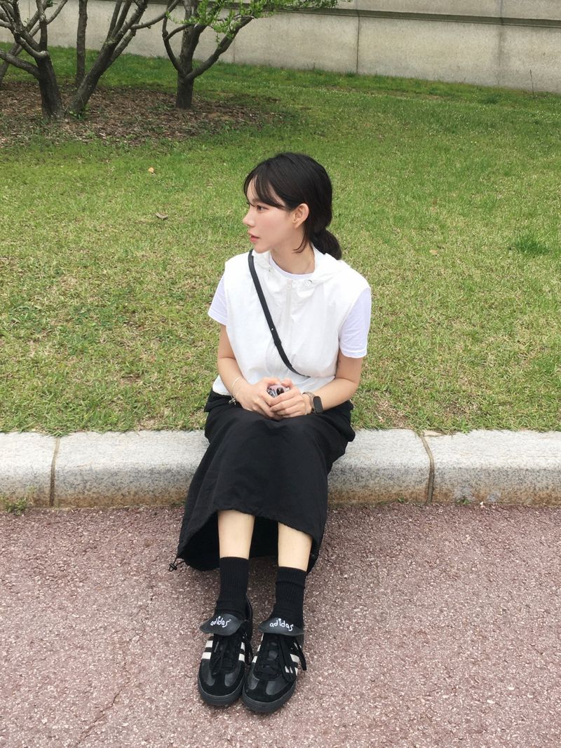 Dot Layering Balloon Skirt (2c)  