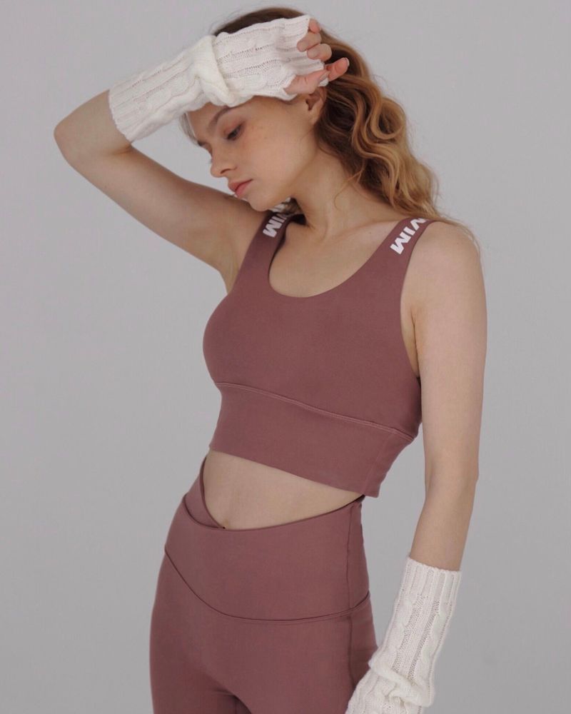 DOUBLELAP LEGGINGS- mauve pink
