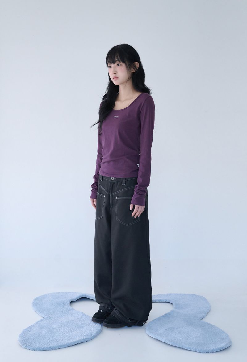 BASIC LOGO T PURPLE