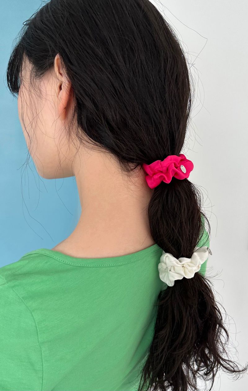 mini satin scrunchie - 4set