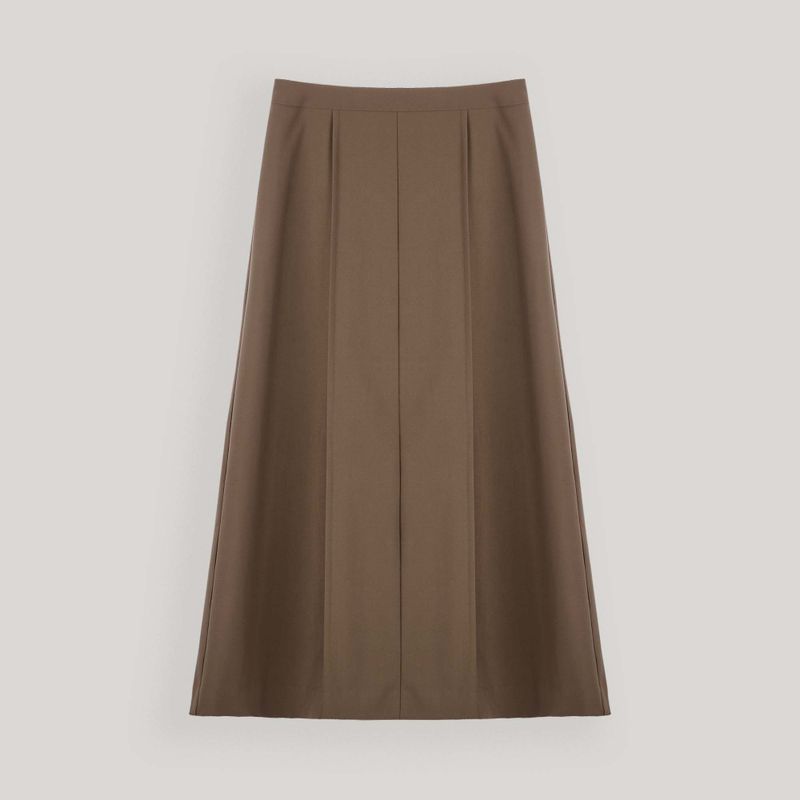 Brown Long Wrap Skirts