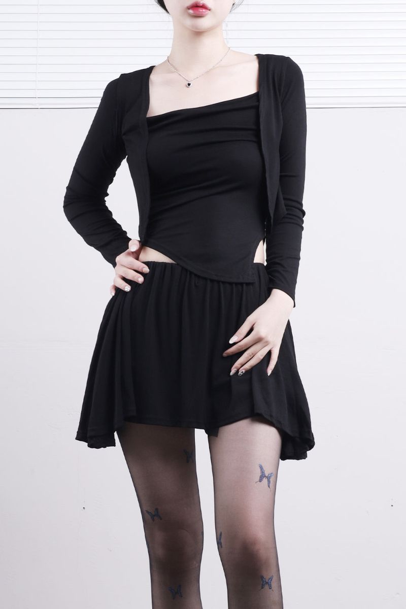 NONCODE（ノンコード）の「Solen cardigan + nasi + shorts set（Tops）」