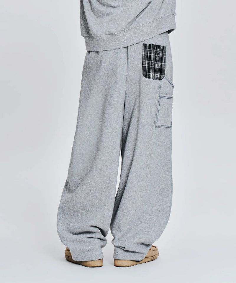 mahagrid（マハグリッド）の「mah LOGO CHECK SWEAT PANTS_GREY（Pants）」