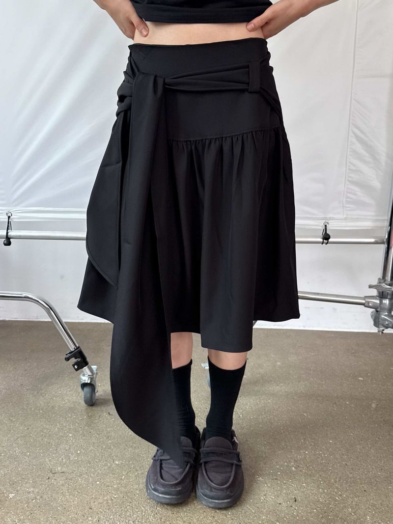  TIE WRAP MIDI SKIRT
