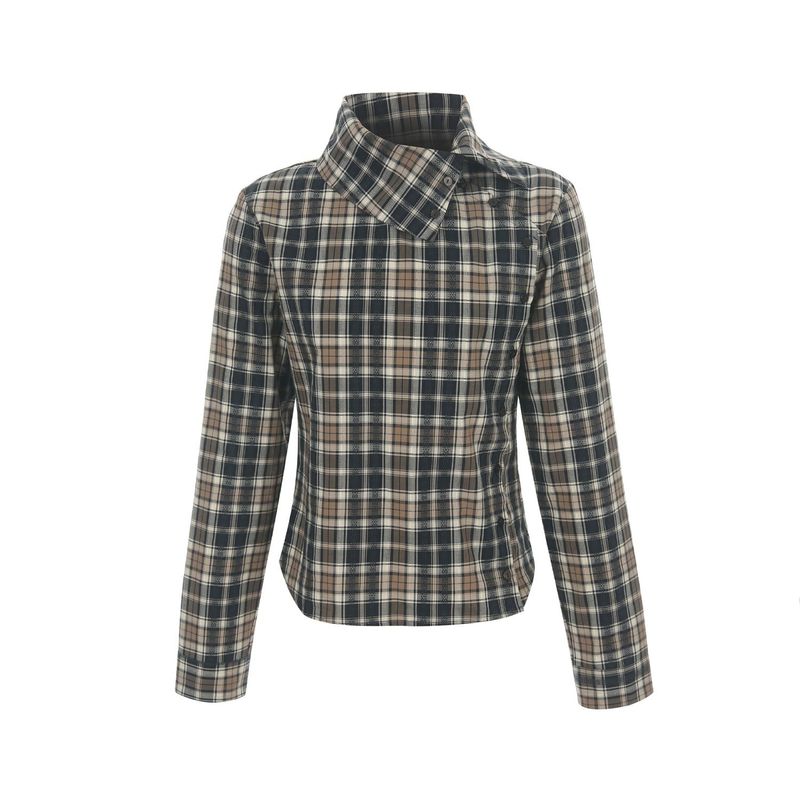 Asym check shirt 004