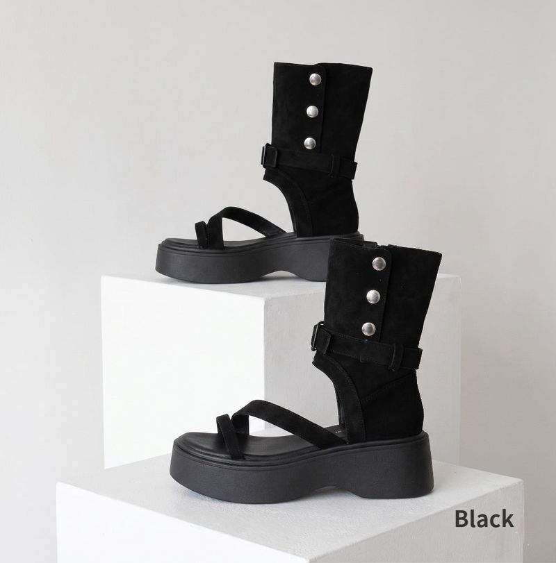 Bens Platform Suede Flip-flop Warmer Boots