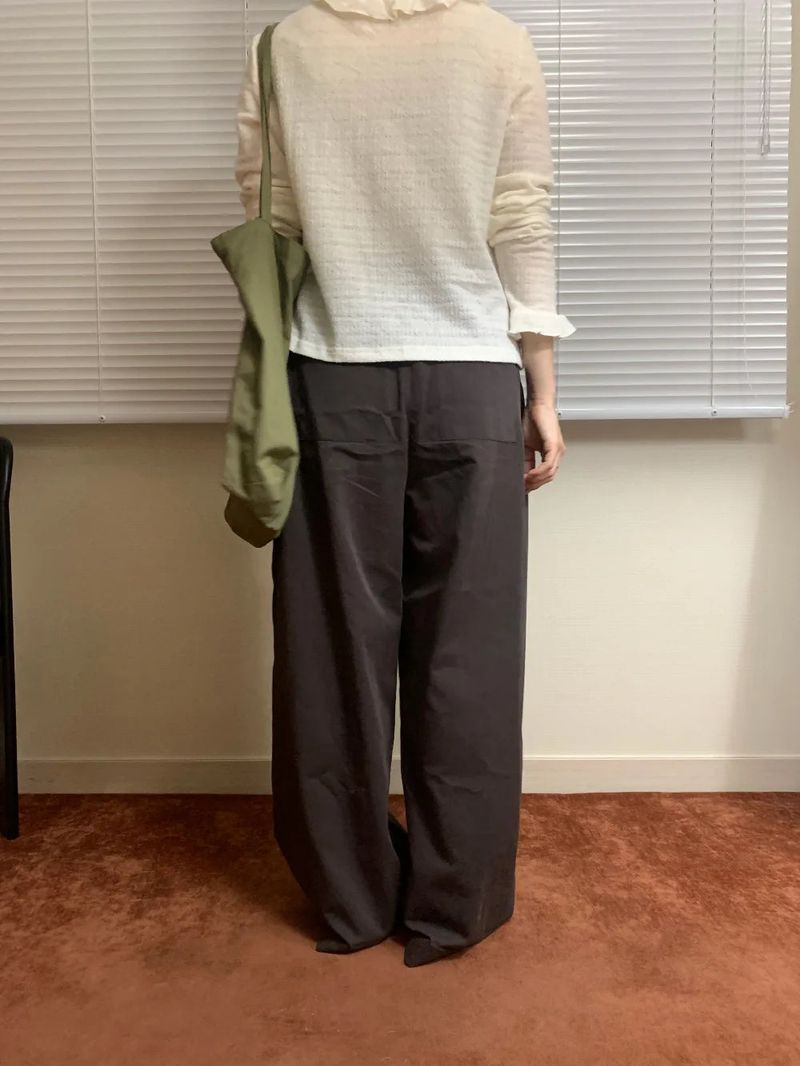 Belted cotton pants