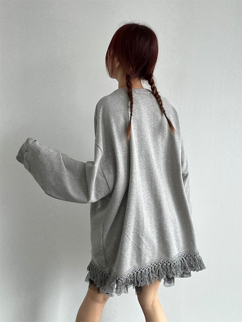 FRINGE TASSEL SWEAT SHIRT (3C)