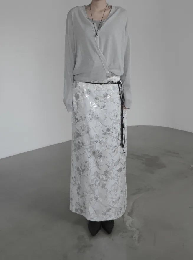 Berryon Flower Long Skirt