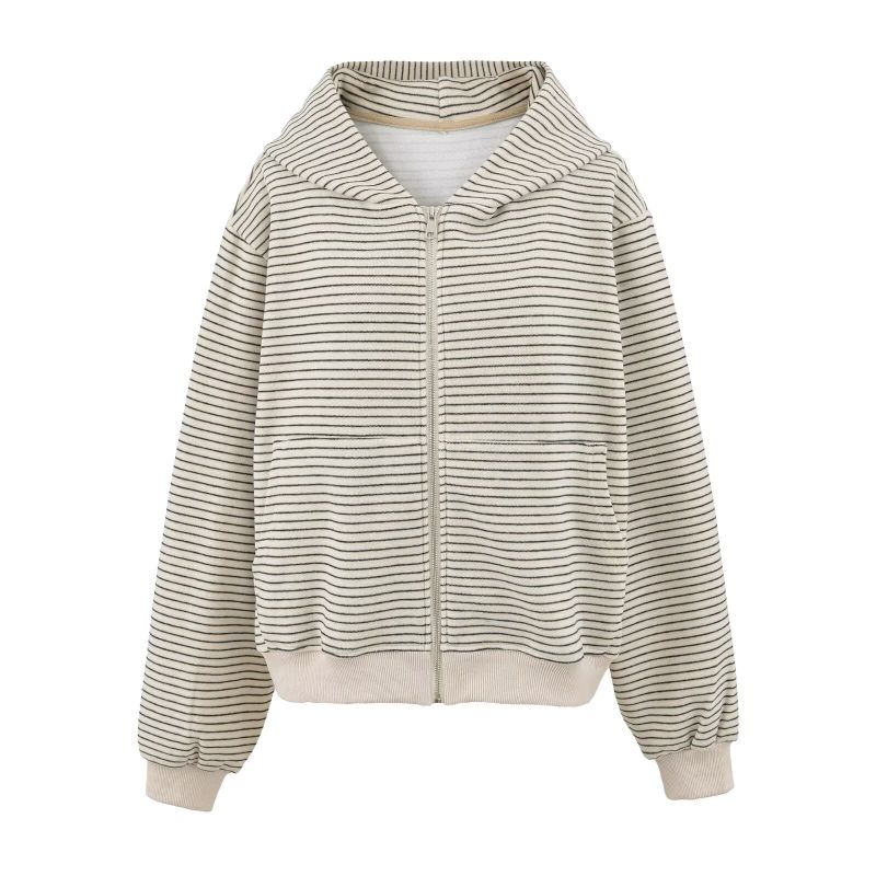 Cozy&Kitsch（コージーアンドキッチ）の「Modern Stripe Zip-Up Hoodie 233427330（Tops）」