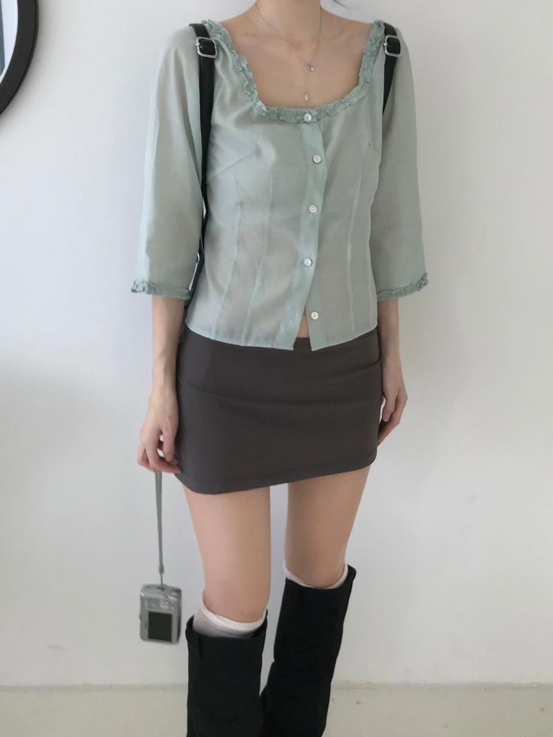 Miel frill blouse (3 colors)