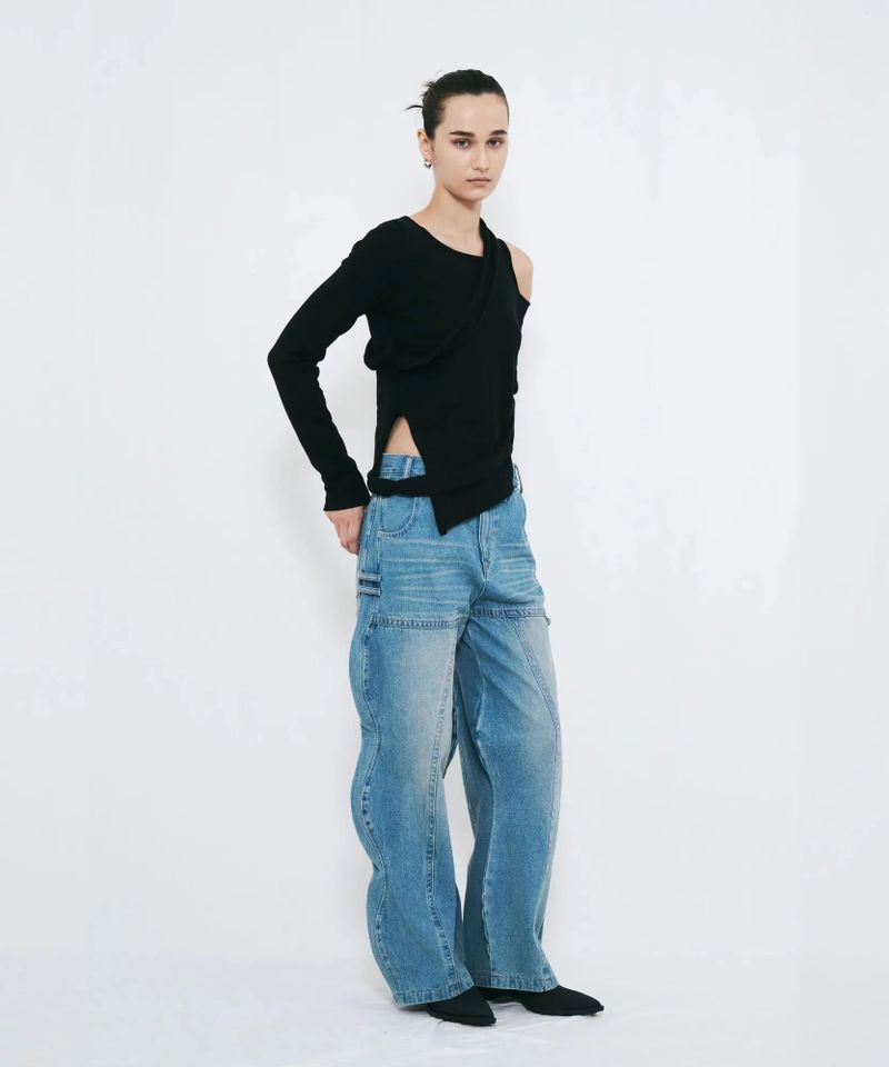 WAVE DENIM PANTS