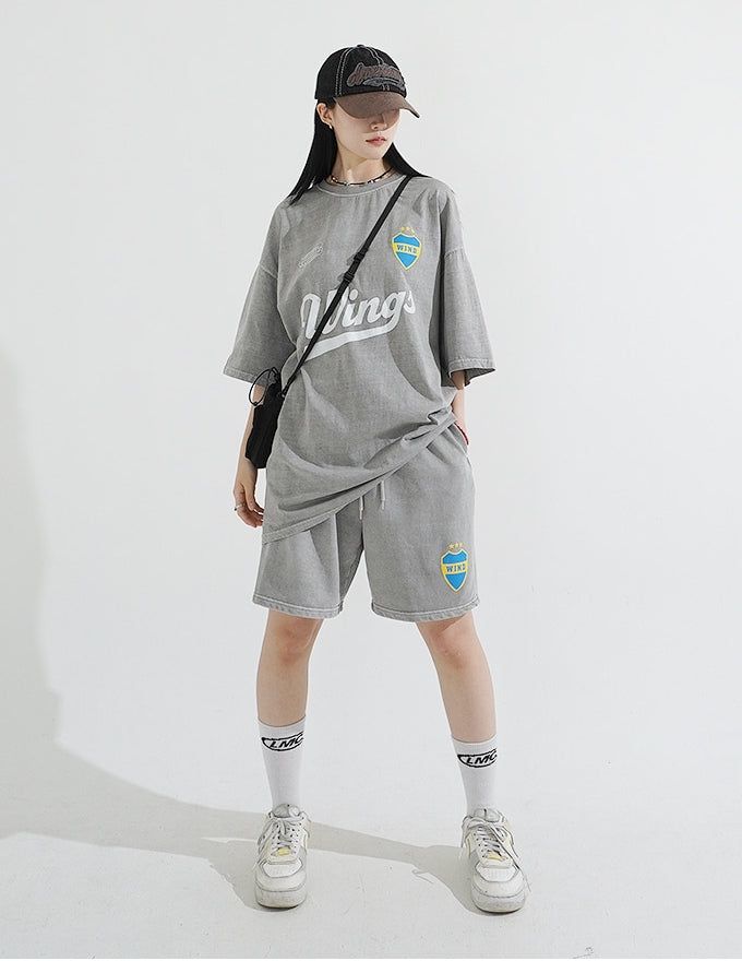 Pigment Wings Short Sweatpants