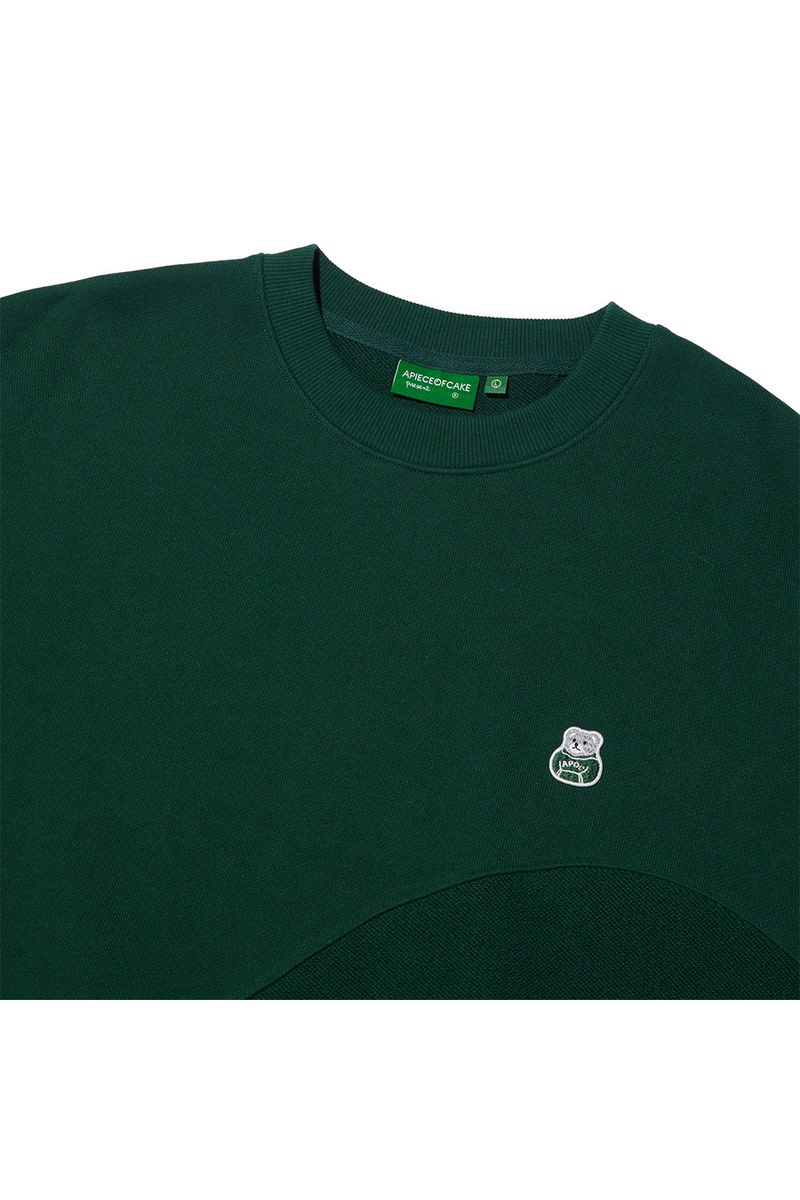 Reverse Bear Patch Crewneck_Green