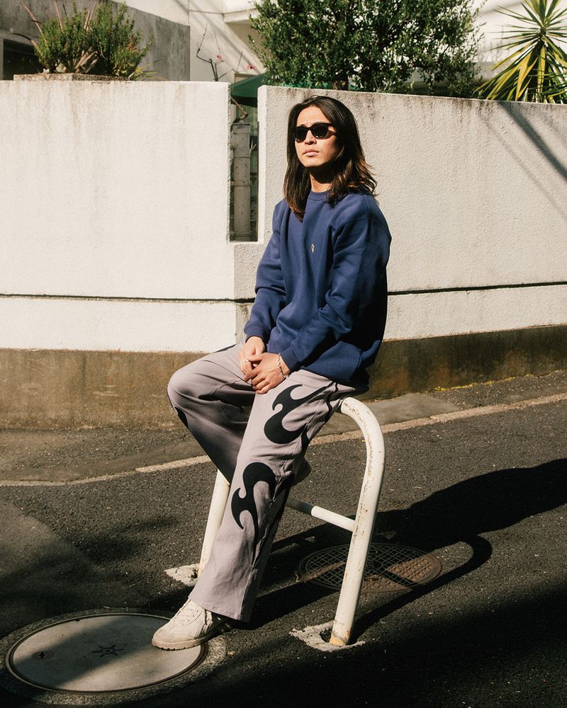 neversaynever®︎(ネバーセイネバー)の「バイカラーハートワイドパンツ ライトグレー(Pants)」