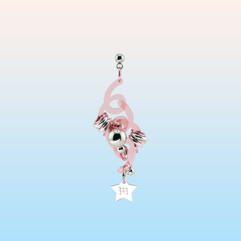 Miao Atelier（ミアオ アトリエ）の「ウィグリーピアス (PINK)（アクセサリー）」
