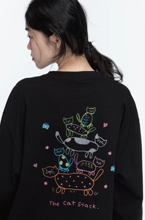 26FW★ Cat Stack Long Sleeve