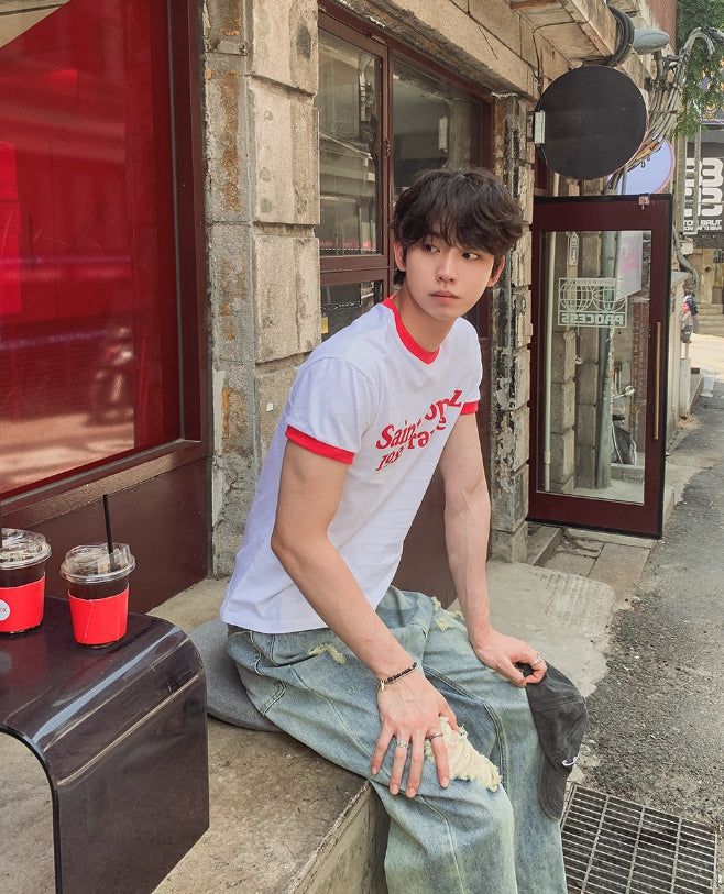 Subard Ringer Printed Short Sleeve T-shirt