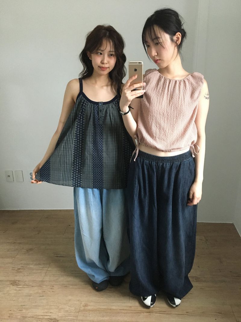 Humming Patchwork sleeveless (2color)