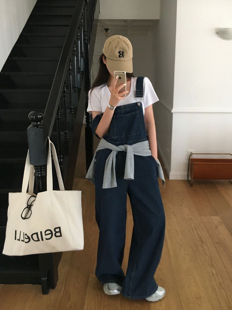 [ORIGINAL] Good Day Overall Stripe Wide Pants