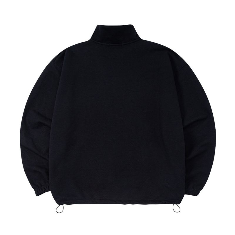 Huke x Nus. ハーフジップアップ(BLACK)