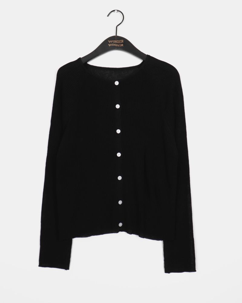 Floin Sheer Ribbed Cardigan