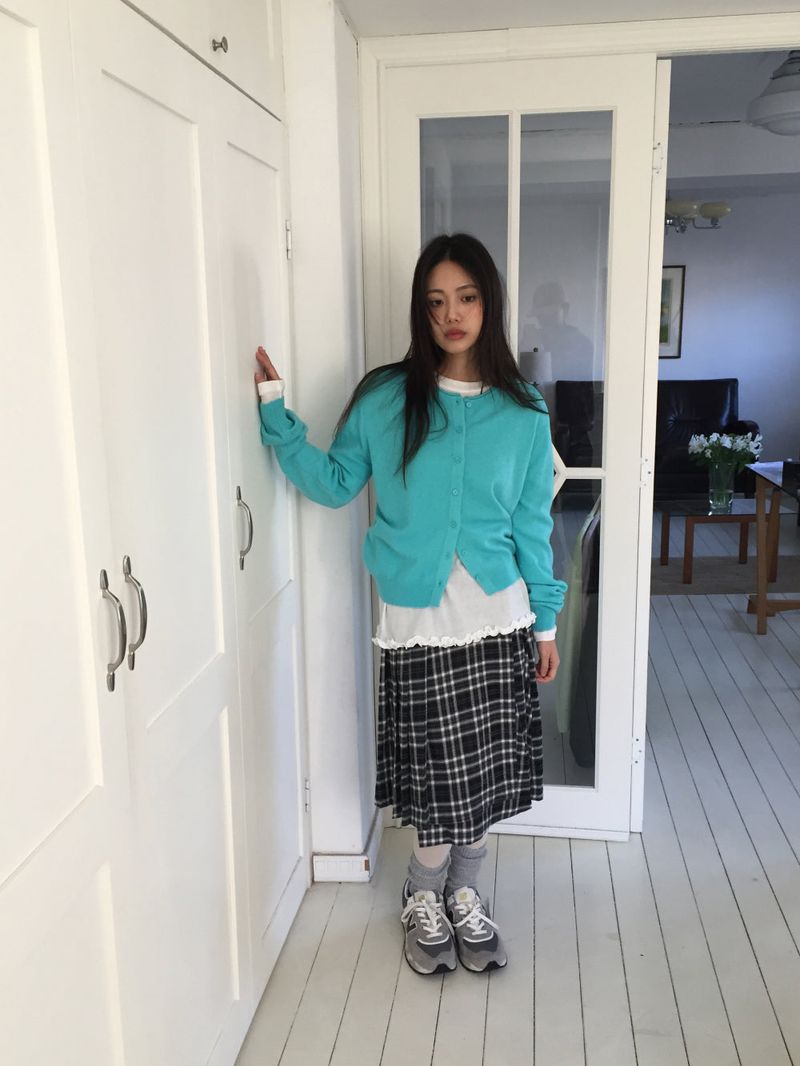 Silhouette check tights (3color)