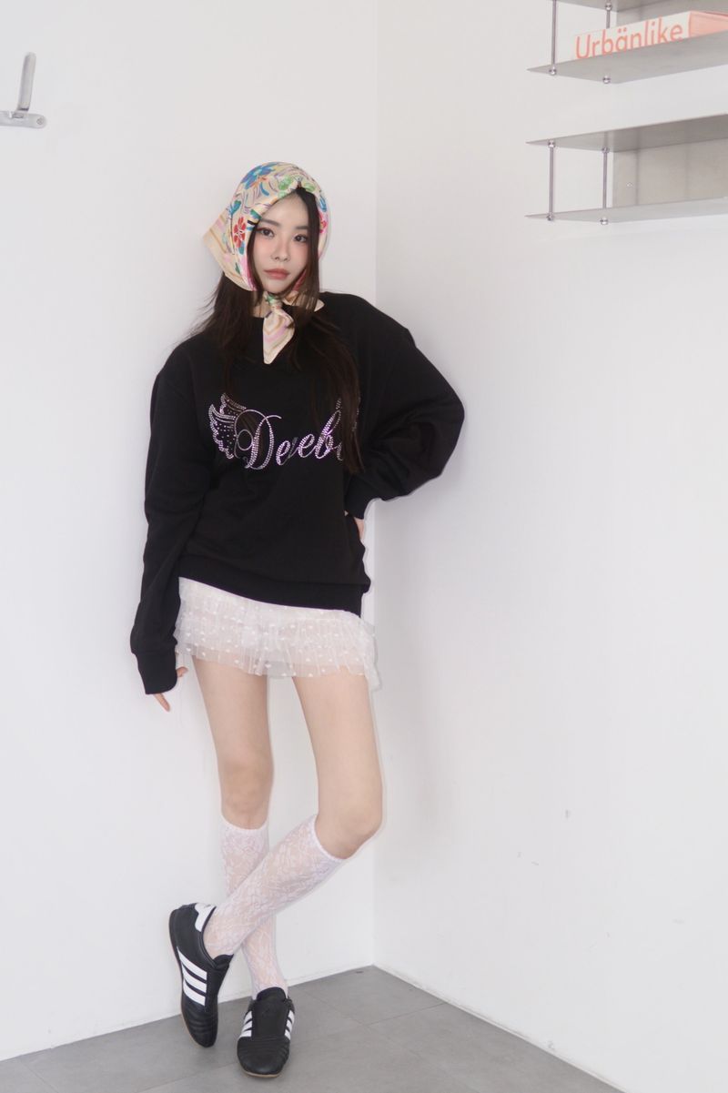 heart frill cancan mini skirt