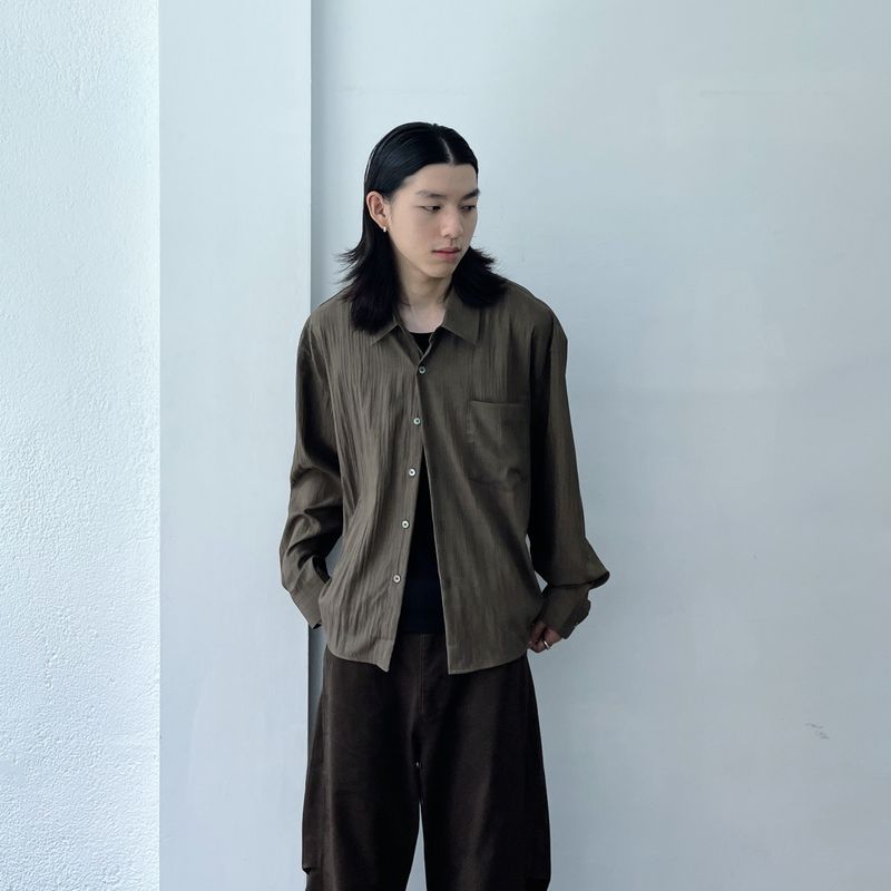 Smoky Taupe Texture Shirt
