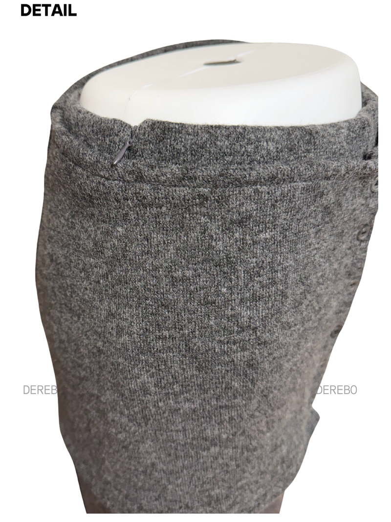 Layered skirt long knit pants