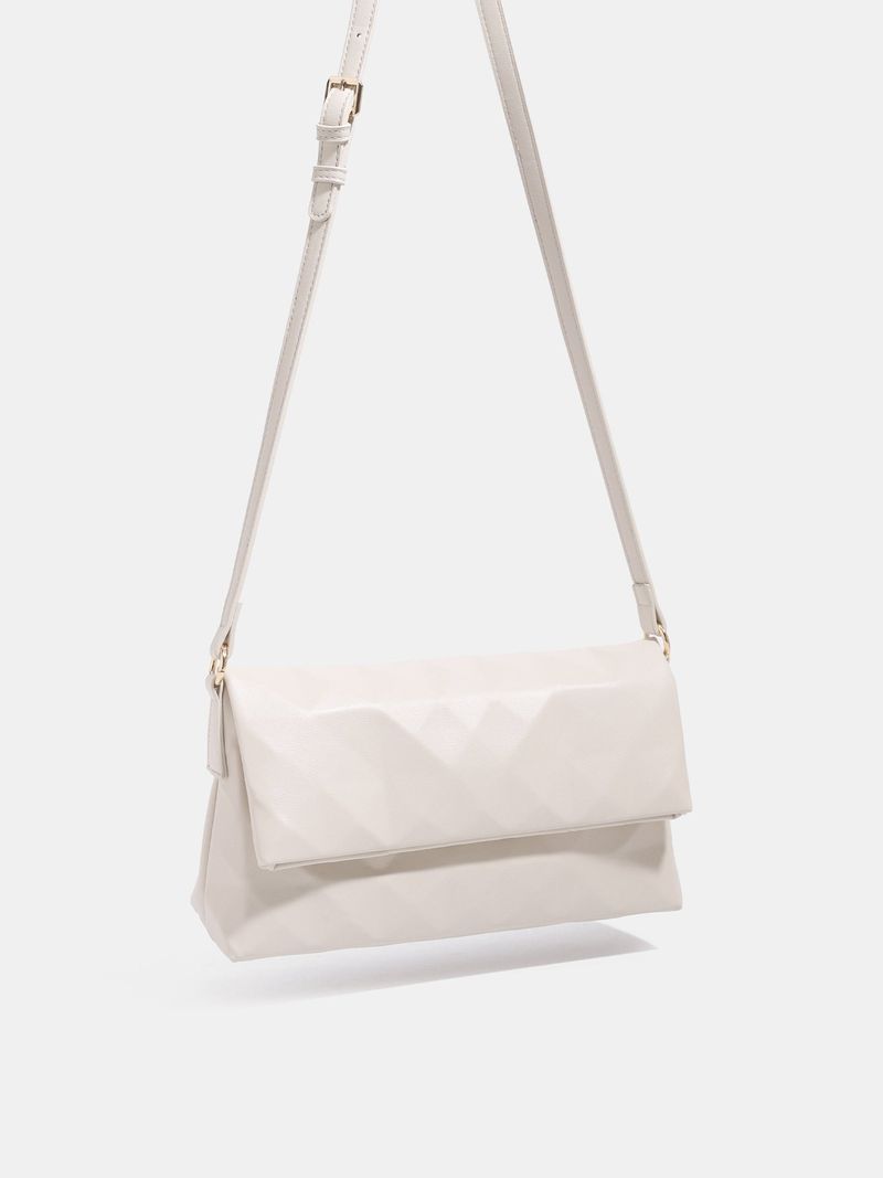 Geometric Pleated Quilted Chain Bag
