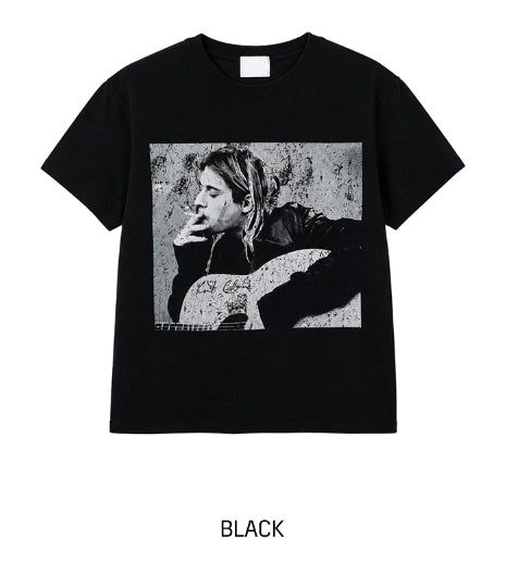 Grunge Vintage Photo Print Short Sleeve T-shirt