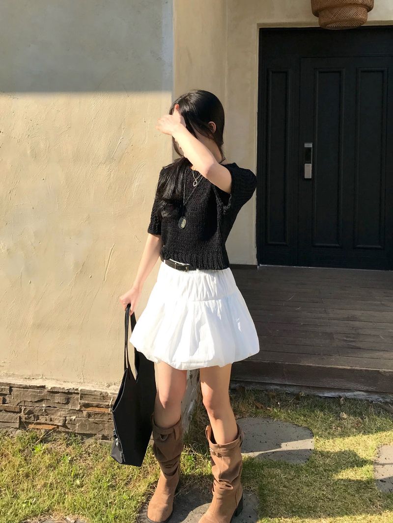 Reve Sand Loose Fit Mesh Half Knit
